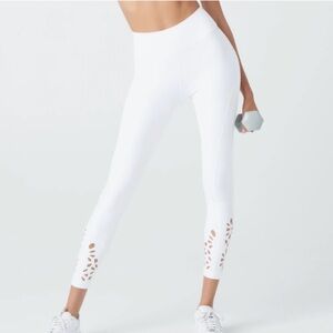 GIGI C White Cutout Leggings
